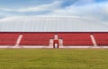 The football stadium and the new football arena in the form of a huge dome are an air-bearing structure measuring 115 Ãâ 82 meters Royalty Free Stock Photo